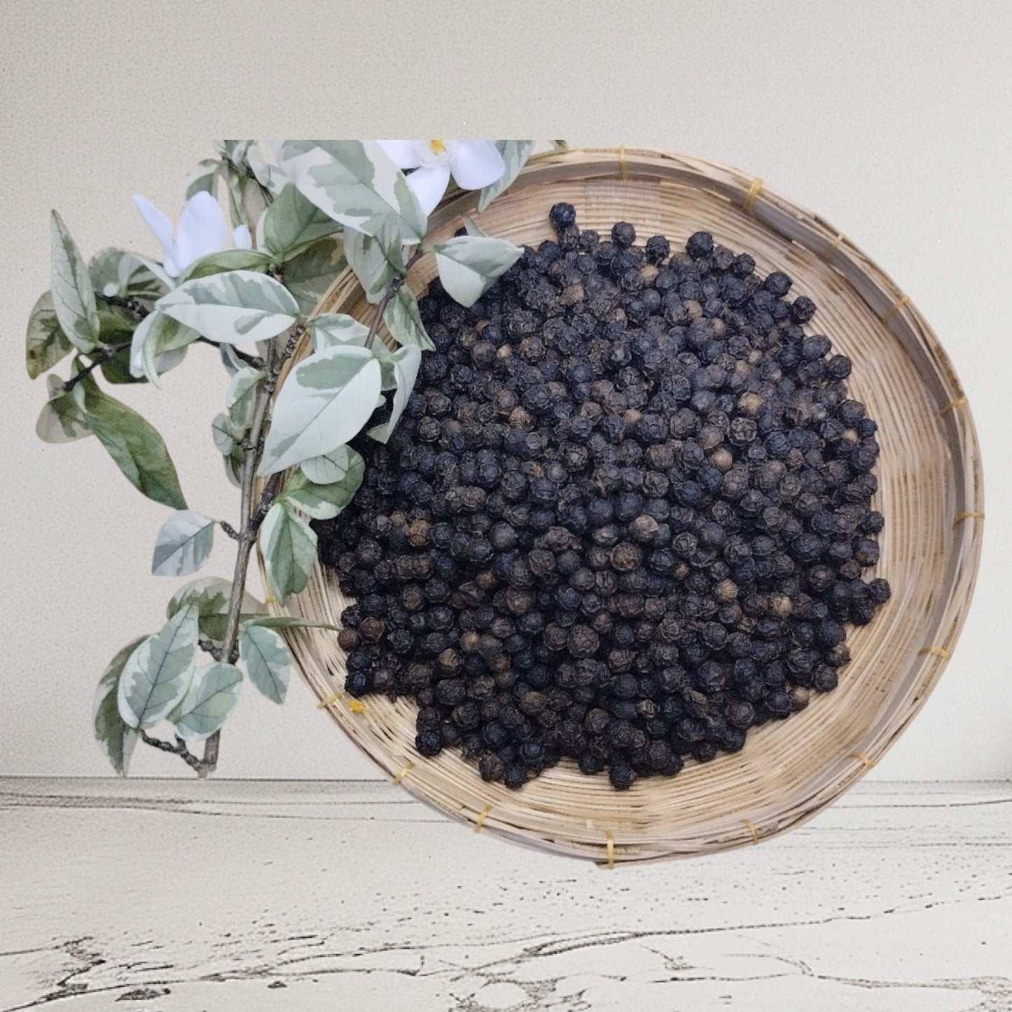 whole black pepper